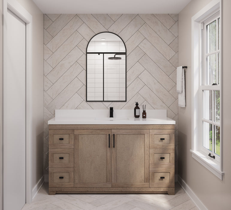 Westmount 60"S Solid-Wood Canadian-Made Vanity w/ Quartz Top