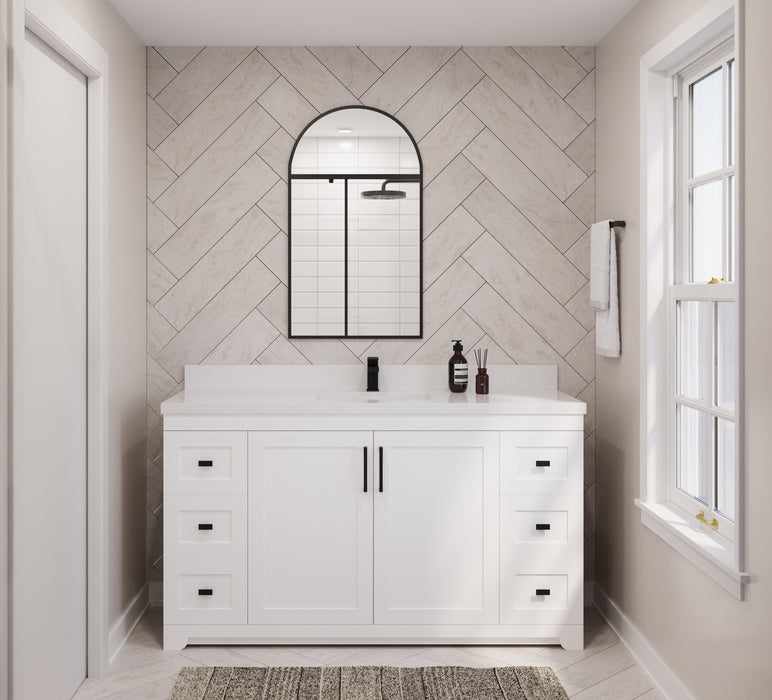 Westmount 60"S Solid-Wood Canadian-Made Vanity w/ Quartz Top