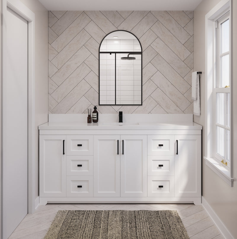 Westmount 72"S Solid-Wood Canadian-Made Vanity w/ Quartz Top