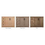 Westmount stain colours: Natural Maple, Desert Oak, Olive