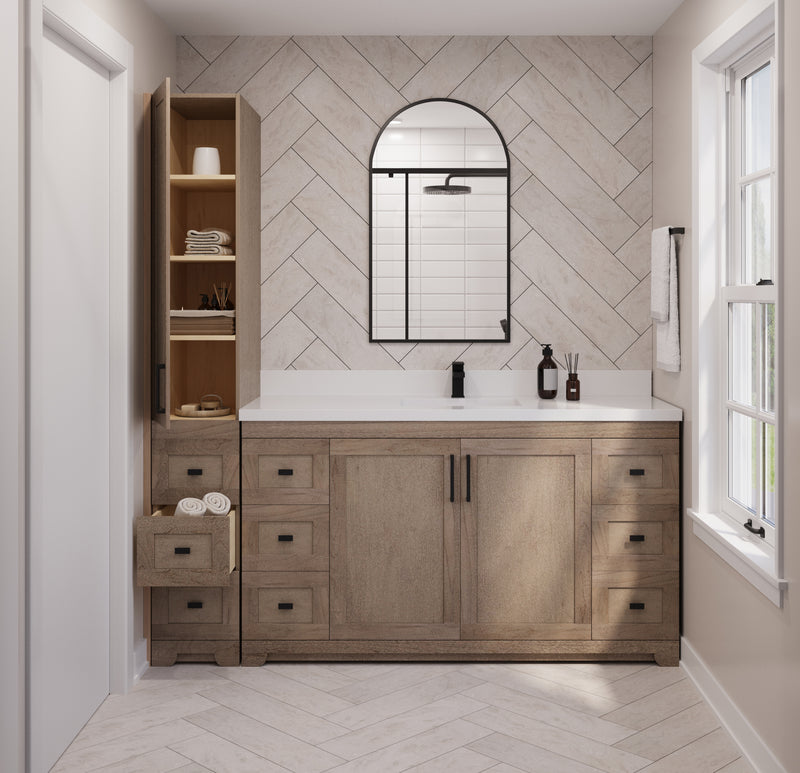 Westmount Solid-Wood Canadian Single Door Linen Tower