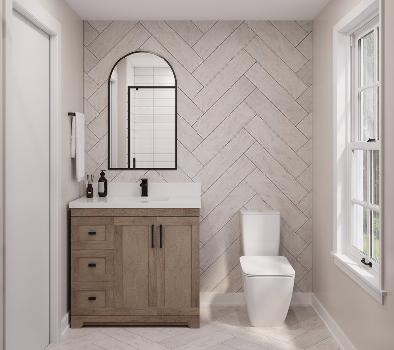 Westmount 36" Solid-Wood Canadian-Made Vanity w/ Quartz Top