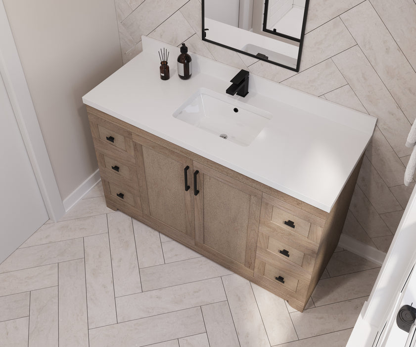 Westmount 54" Solid-Wood Canadian-Made Vanity w/ Quartz Top