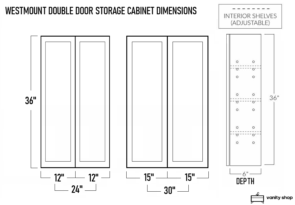 Westmount Solid-Wood Canadian Double Door Storage Cabinet
