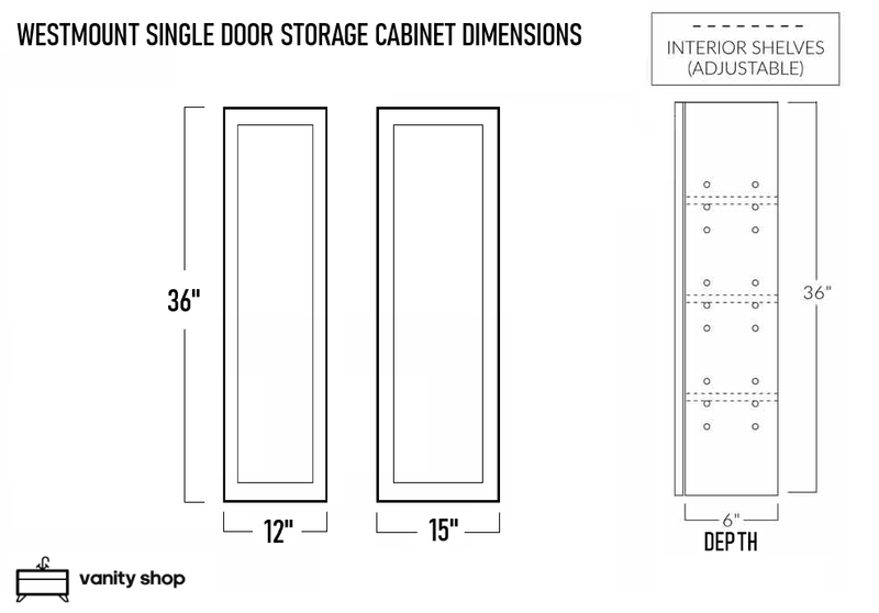 Westmount Solid-Wood Canadian Single Door Storage Cabinet