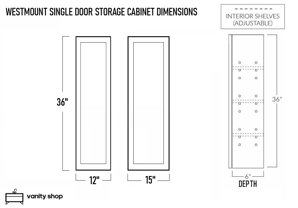 Westmount Solid-Wood Canadian Single Door Storage Cabinet