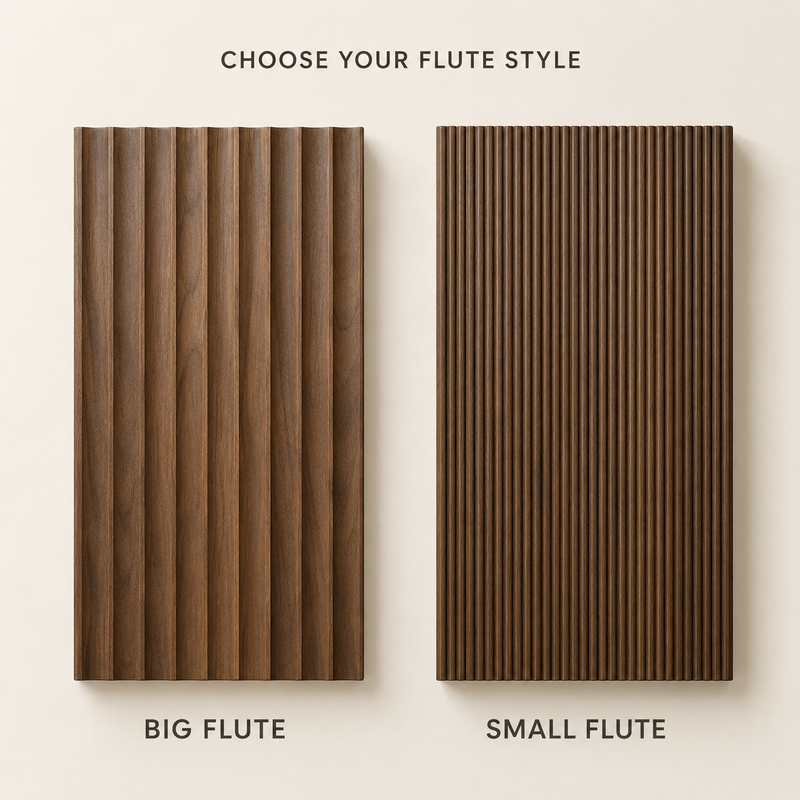 Choose your flute style — Big Flute or Small Flute door options