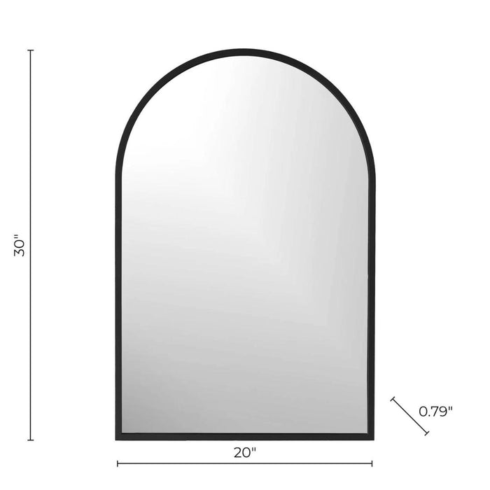 Juliet Black Arch Mirror 20x30"