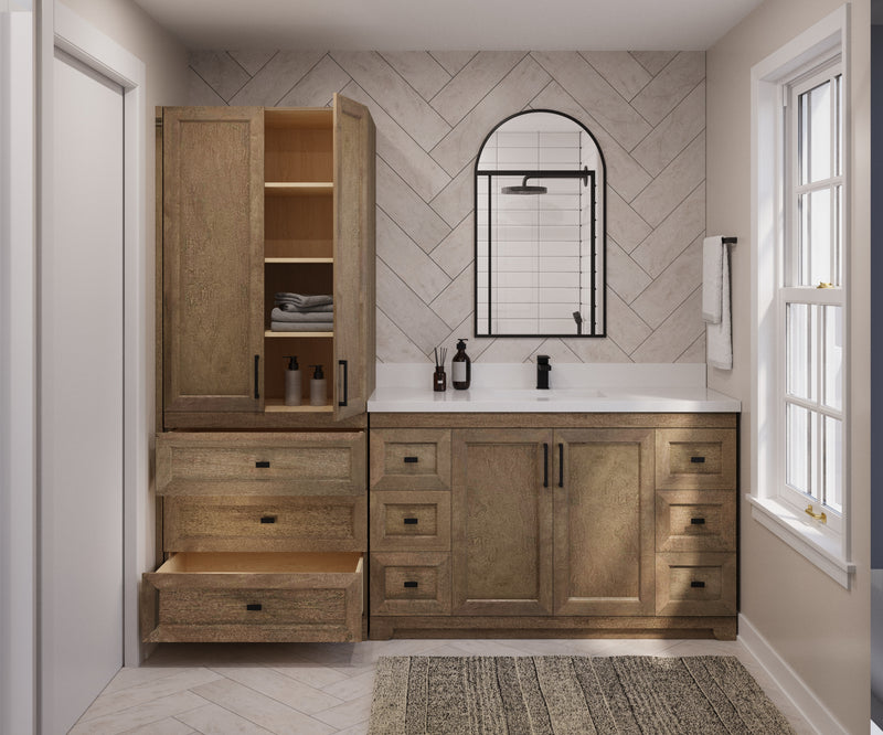 Westmount Solid-Wood Canadian Double Door Linen Tower