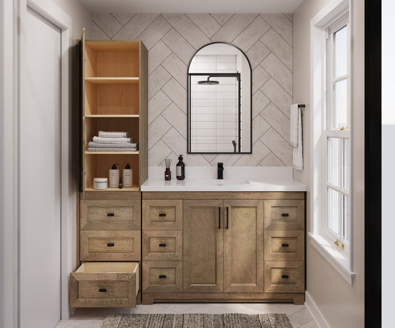 Westmount Solid-Wood Canadian Single Door Linen Tower