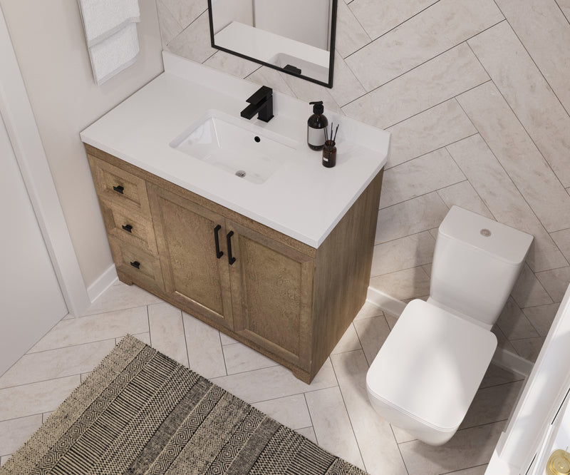 Westmount 42" Solid-Wood Canadian-Made Vanity w/ Quartz Top