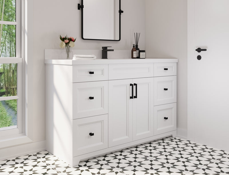 Hampton 48" Solid-Wood Vanity with Quartz Countertop