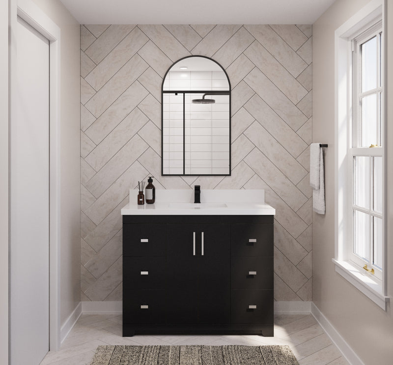 Westmount 42" Solid-Wood Canadian-Made Vanity w/ Quartz Top [6 drawers]