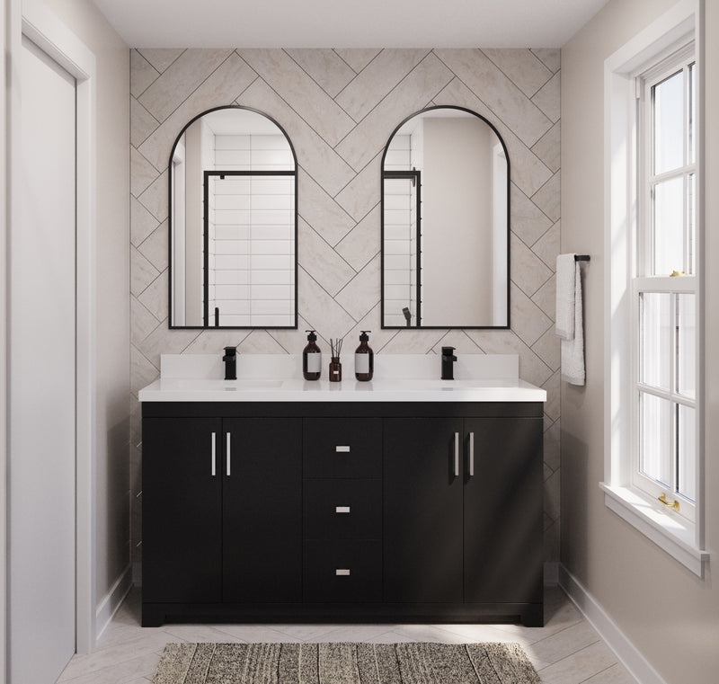 Westmount 60"D Solid-Wood Canadian-Made Vanity w/ Quartz Top