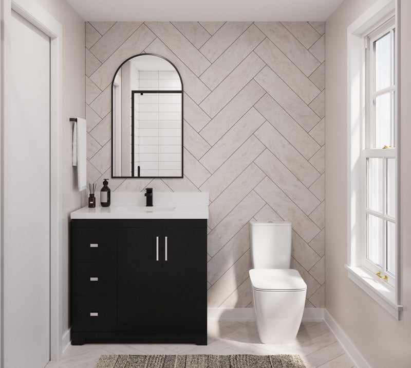 Westmount 36" Solid-Wood Canadian-Made Vanity w/ Quartz Top