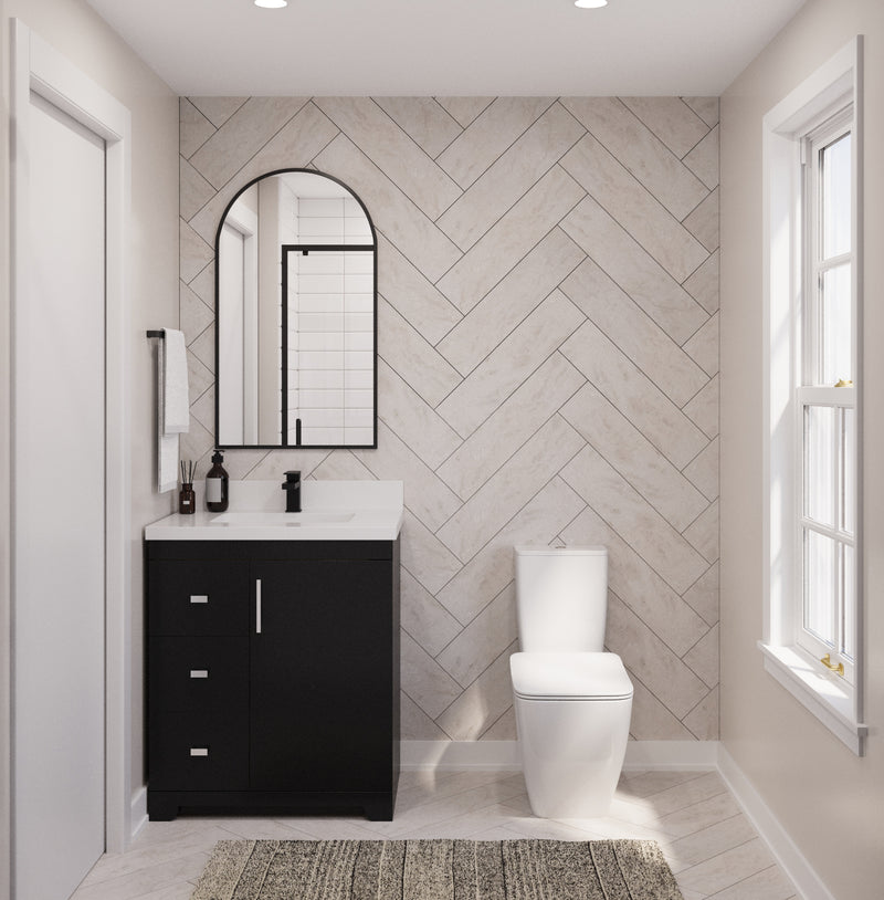 Westmount 30" Solid-Wood Canadian Vanity w/ Quartz Top [Drawers]