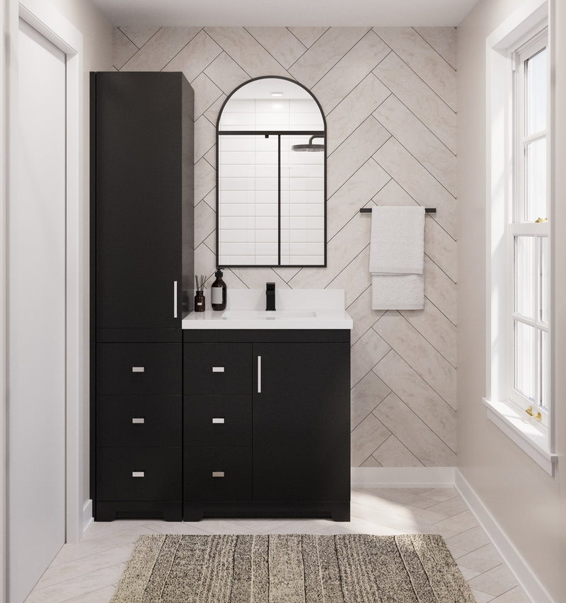 Westmount Solid-Wood Canadian Single Door Linen Tower