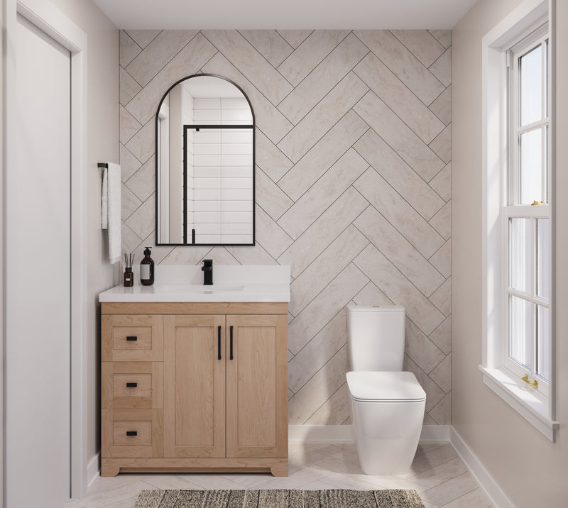 Westmount 36" Solid-Wood Canadian-Made Vanity w/ Quartz Top