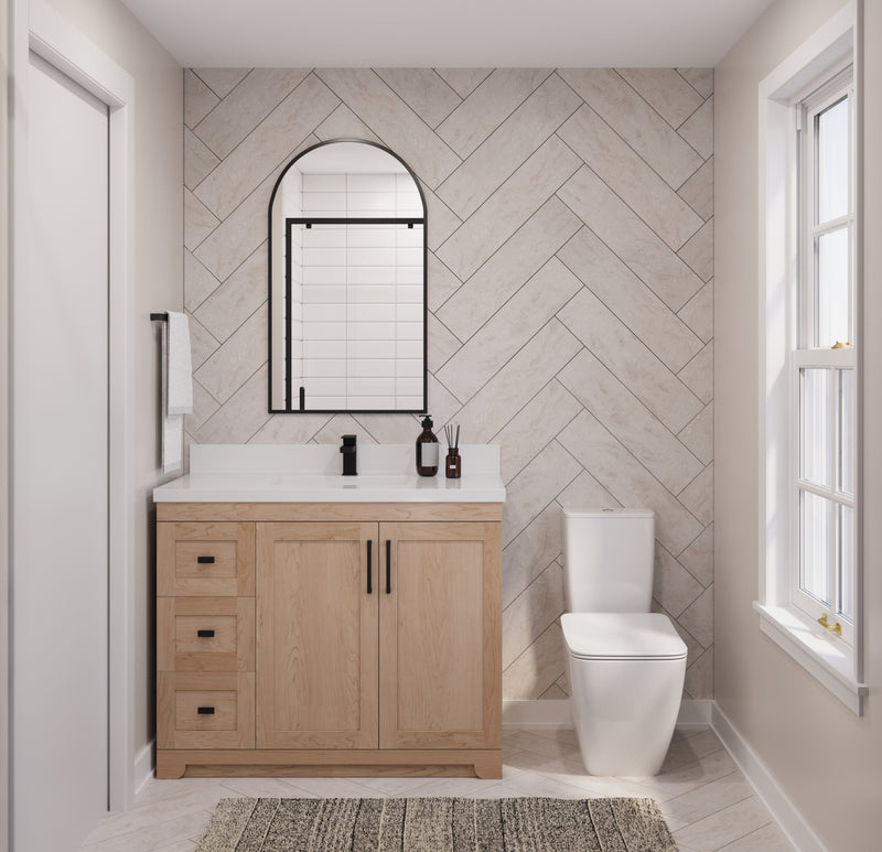 Westmount 42" Solid-Wood Canadian-Made Vanity w/ Quartz Top