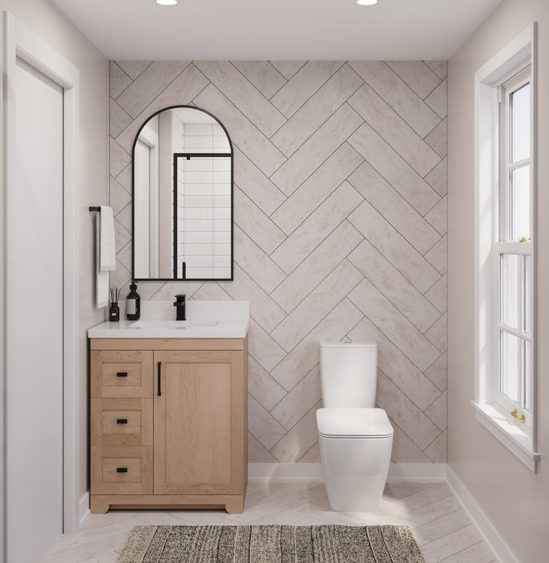 Westmount 30" Solid-Wood Canadian Vanity w/ Quartz Top [Drawers]