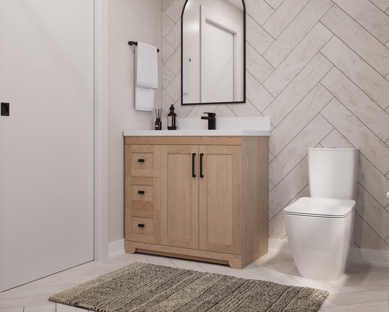 Westmount 36" Solid-Wood Canadian-Made Vanity w/ Quartz Top