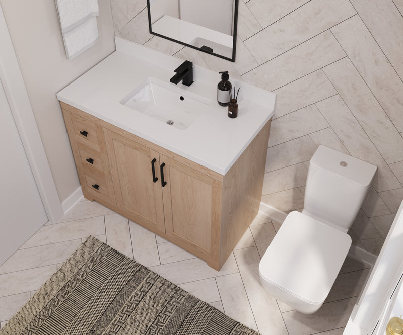 Westmount 42" Solid-Wood Canadian-Made Vanity w/ Quartz Top