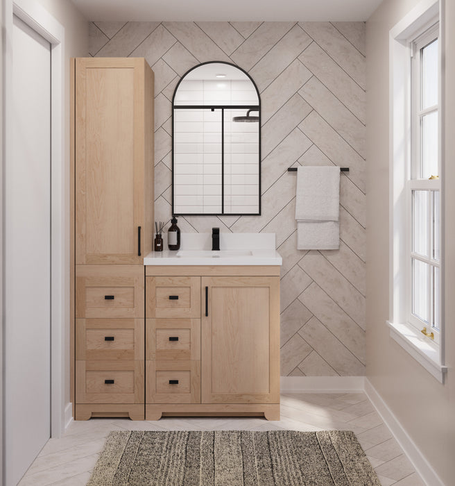 Westmount Solid-Wood Canadian Single Door Linen Tower