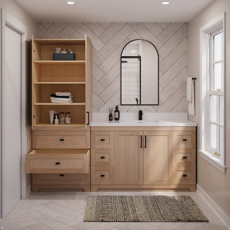 Westmount Solid-Wood Canadian Double Door Linen Tower