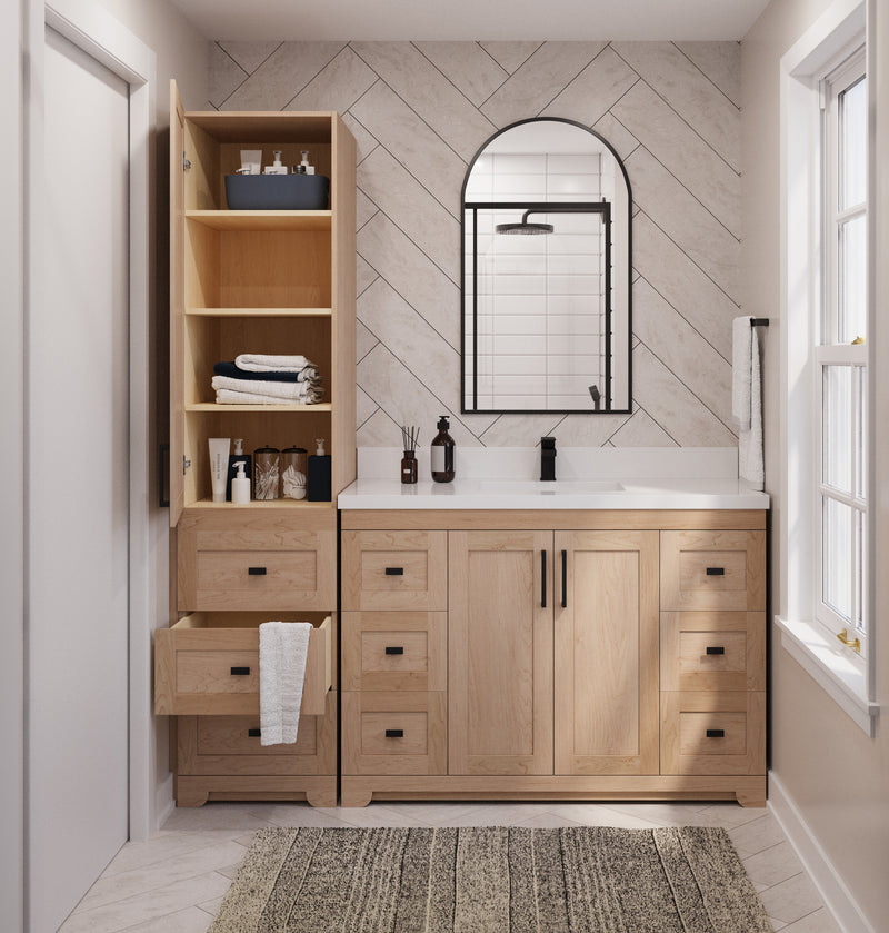 Westmount Solid-Wood Canadian Single Door Linen Tower