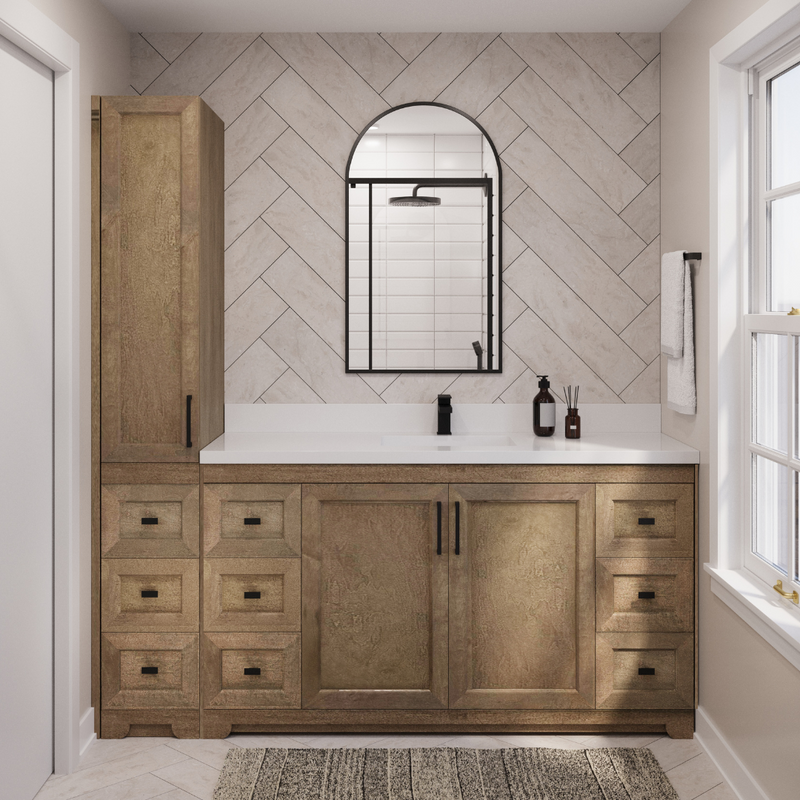 Westmount Solid-Wood Canadian Single Door Linen Tower